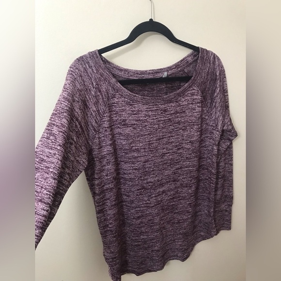 ATHLETA ‘Pose’ Womens Modal Crew Neck Long Sleeve Marled Tunic Soft Top Size M - Picture 7 of 13